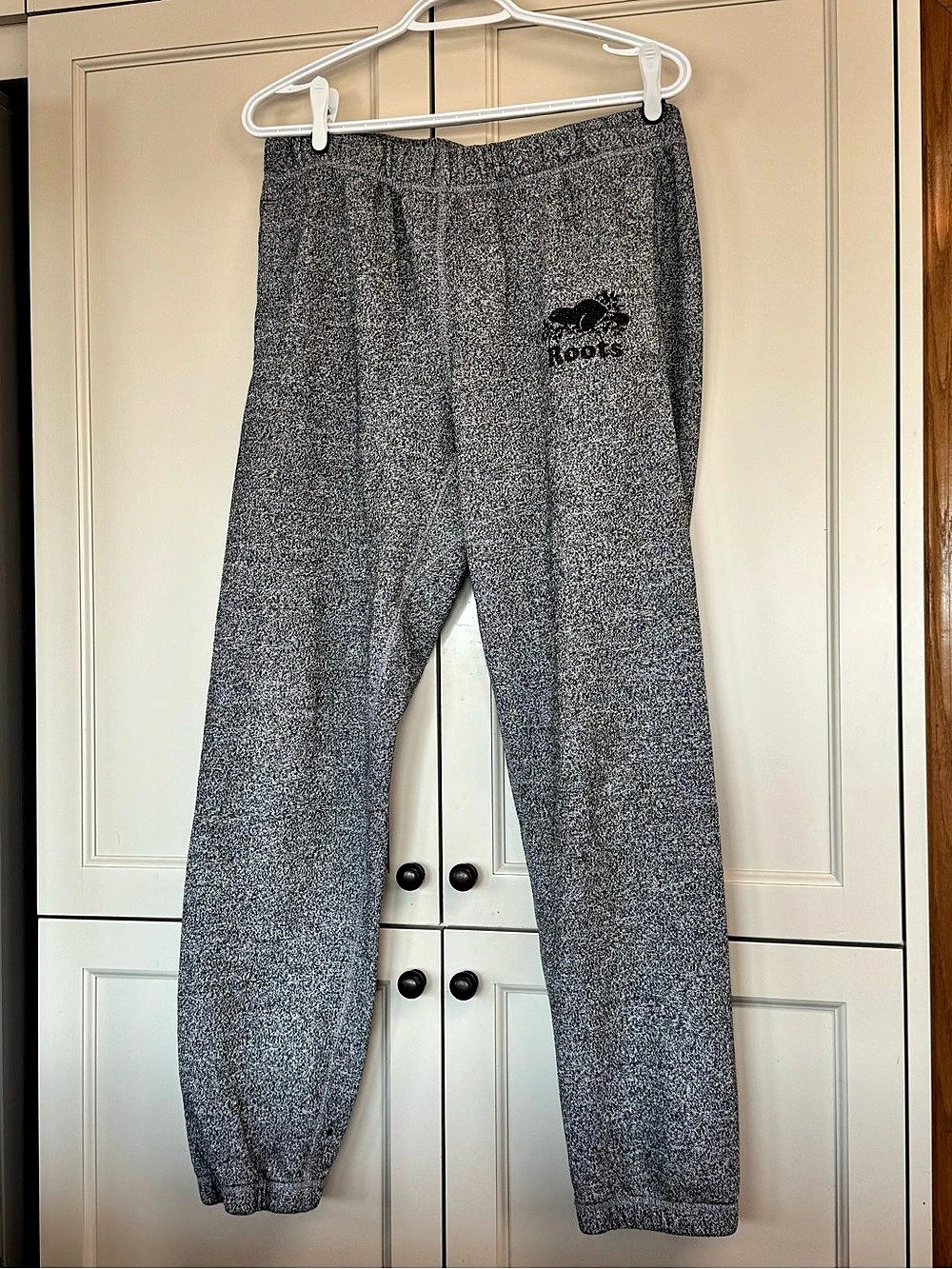 Roots Original Salt & Pepper Sweatpants Gray Joggers